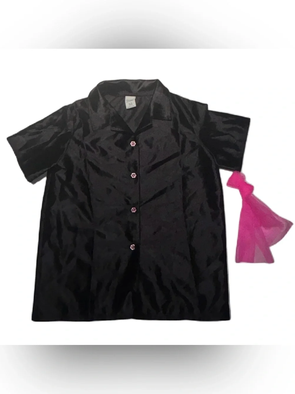 Girls' Pink Rock 'n' Roll 50’s 3 Piece Costume - Skirt Neckerchief Shirt 12/14